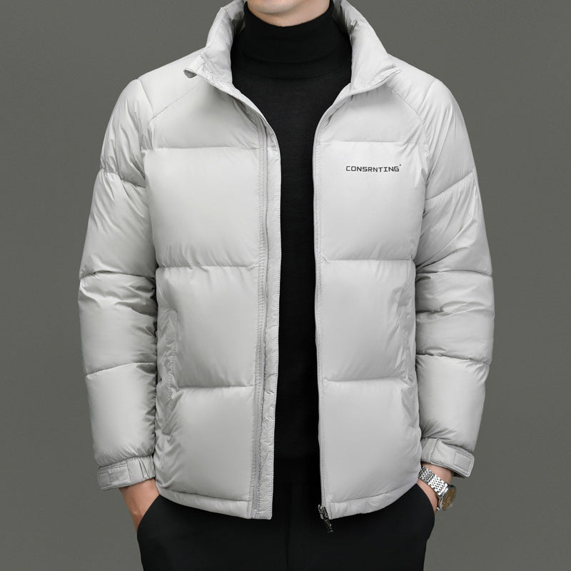 Warm Men's Down Puffer Coat - Waterproof Winter Jacket