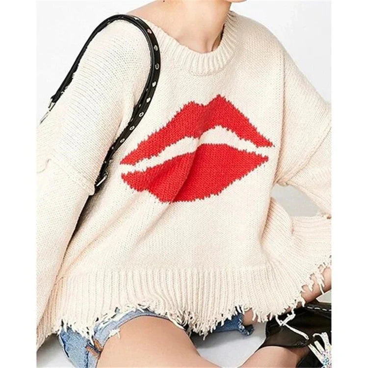 Comfy Women's Graphic Knit Sweater
