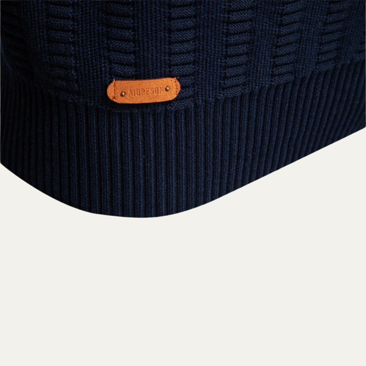 Warm Men's Half Zip Wool Winter Sweater