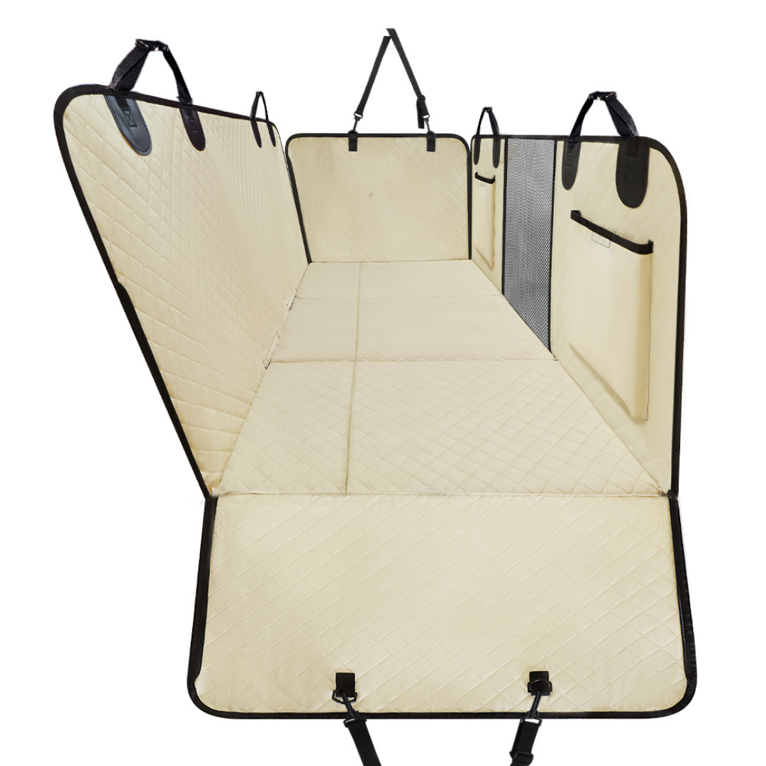 Waterproof Backseat Car Cover with Storage Pockets