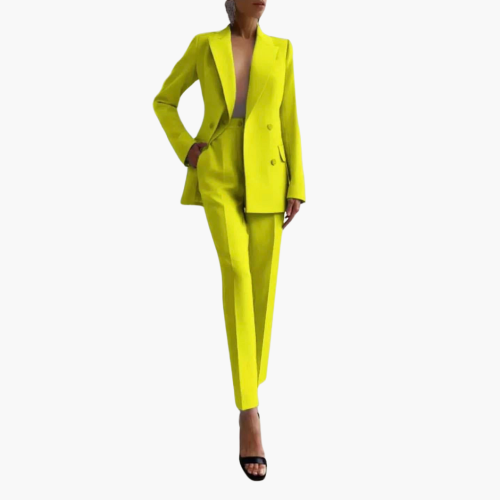 Ladies Business Jacket and Pant Suit Set