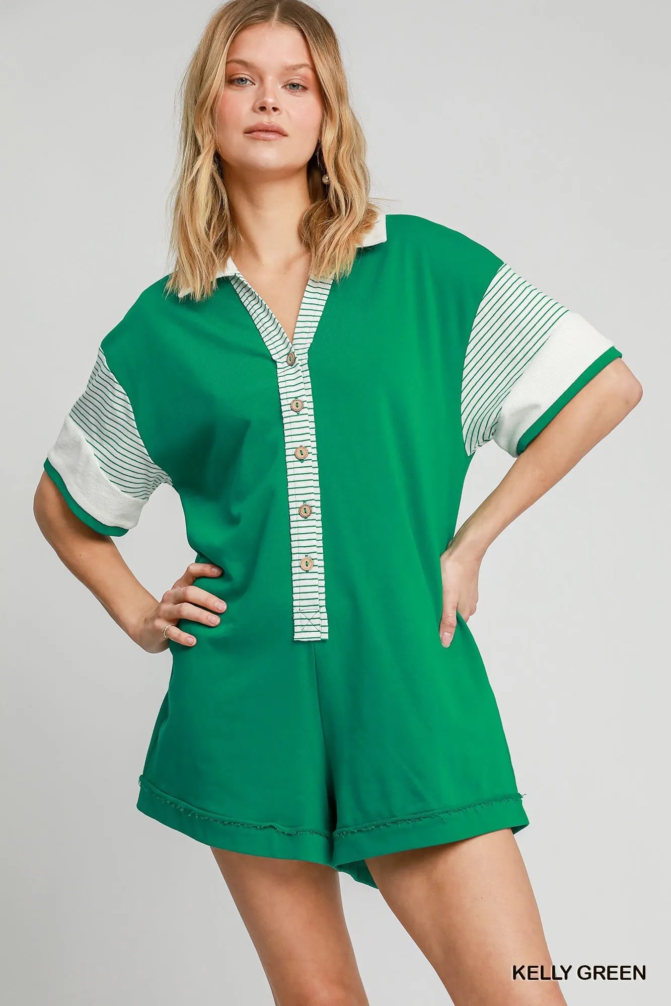 Comfy Color Block Sleeper Jumpsuit - EasyApparels