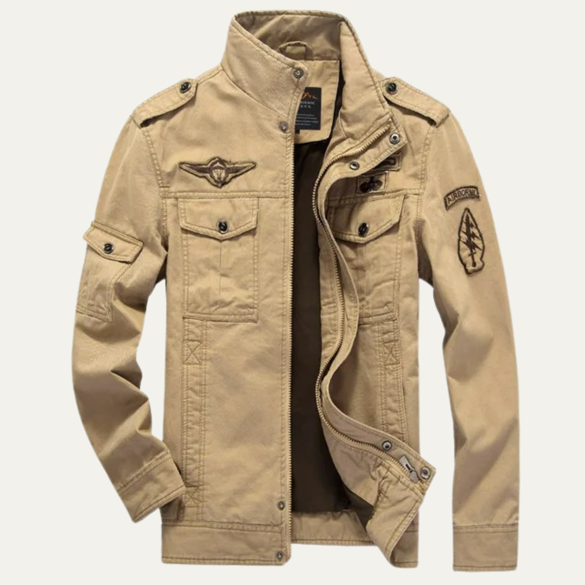 Rugged Men's Tactical Cargo Field Jacket