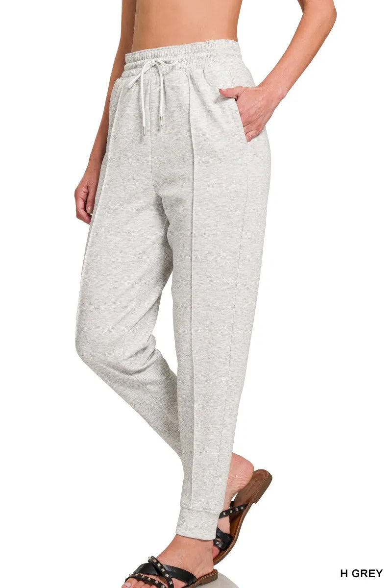 Comfortable Elastic Waist Sweatpants with Pockets - EasyApparels