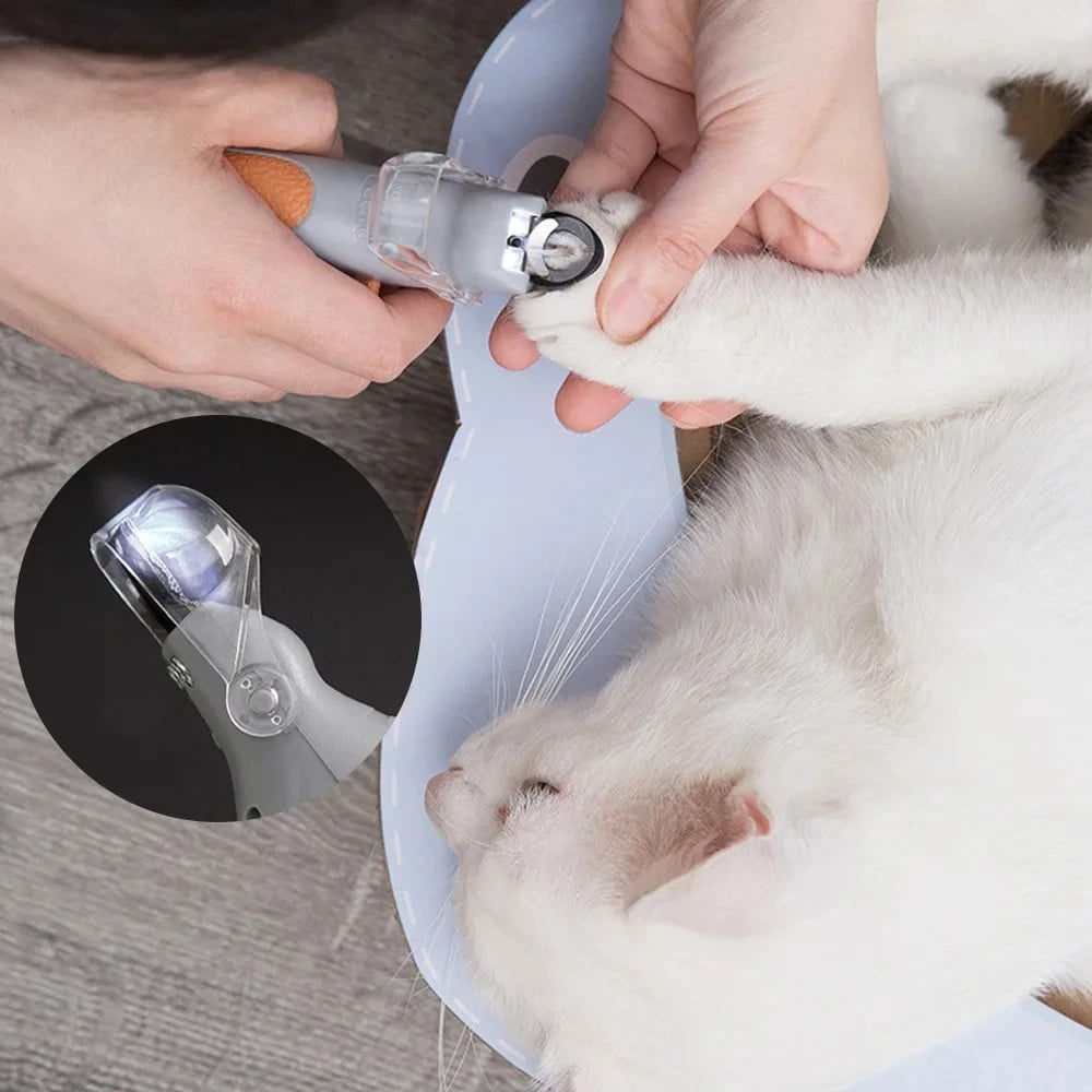 Pet Nail Clippers with Safety Sensor and LED Light Guide - Luxicro