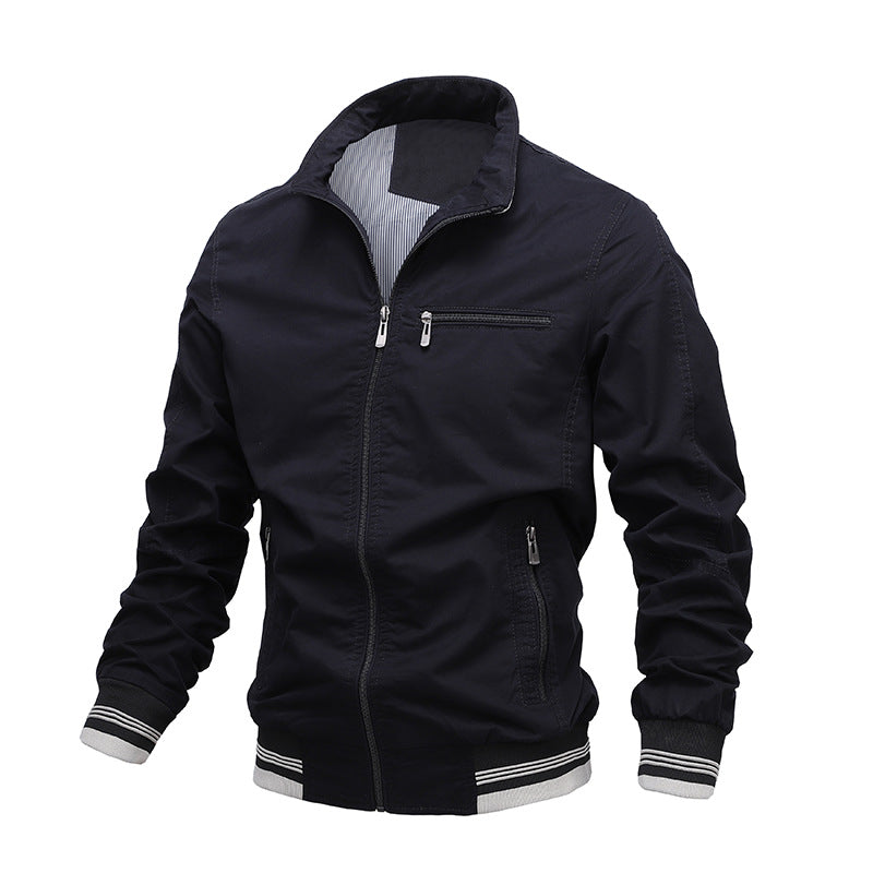 Casual Men's Zip Jacket with Pockets