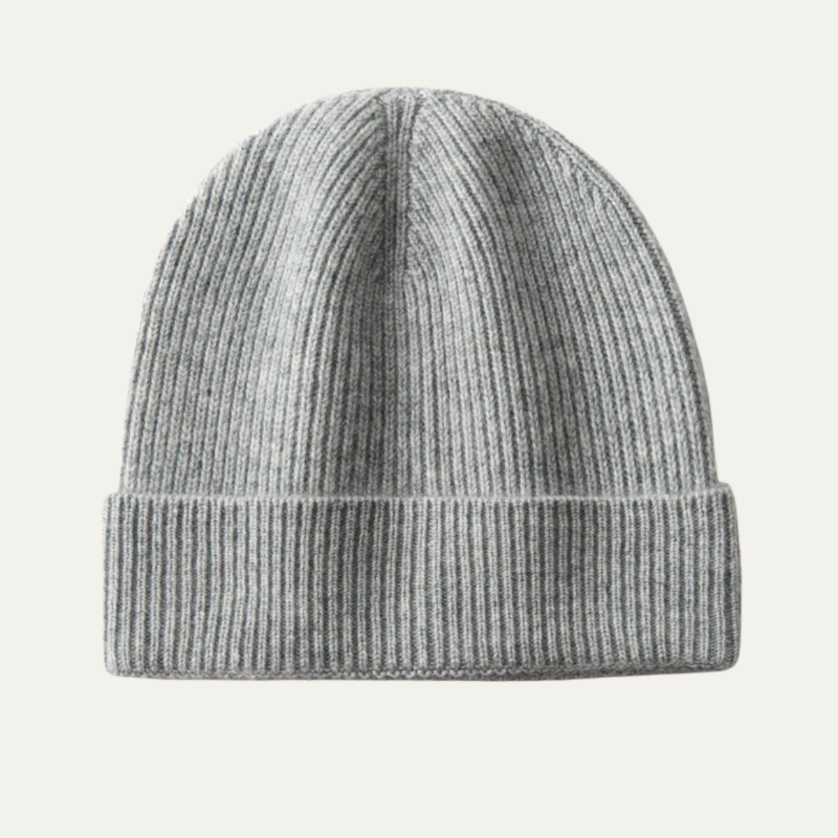 Warm Mens Ribbed Cashmere Winter Hat