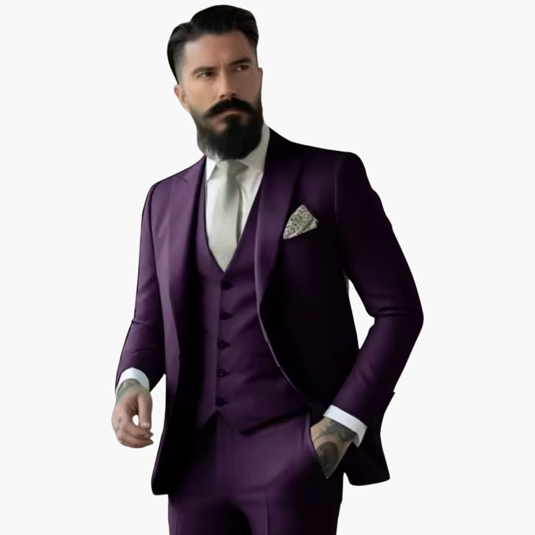 Stylish Men's Double-Breasted Suit