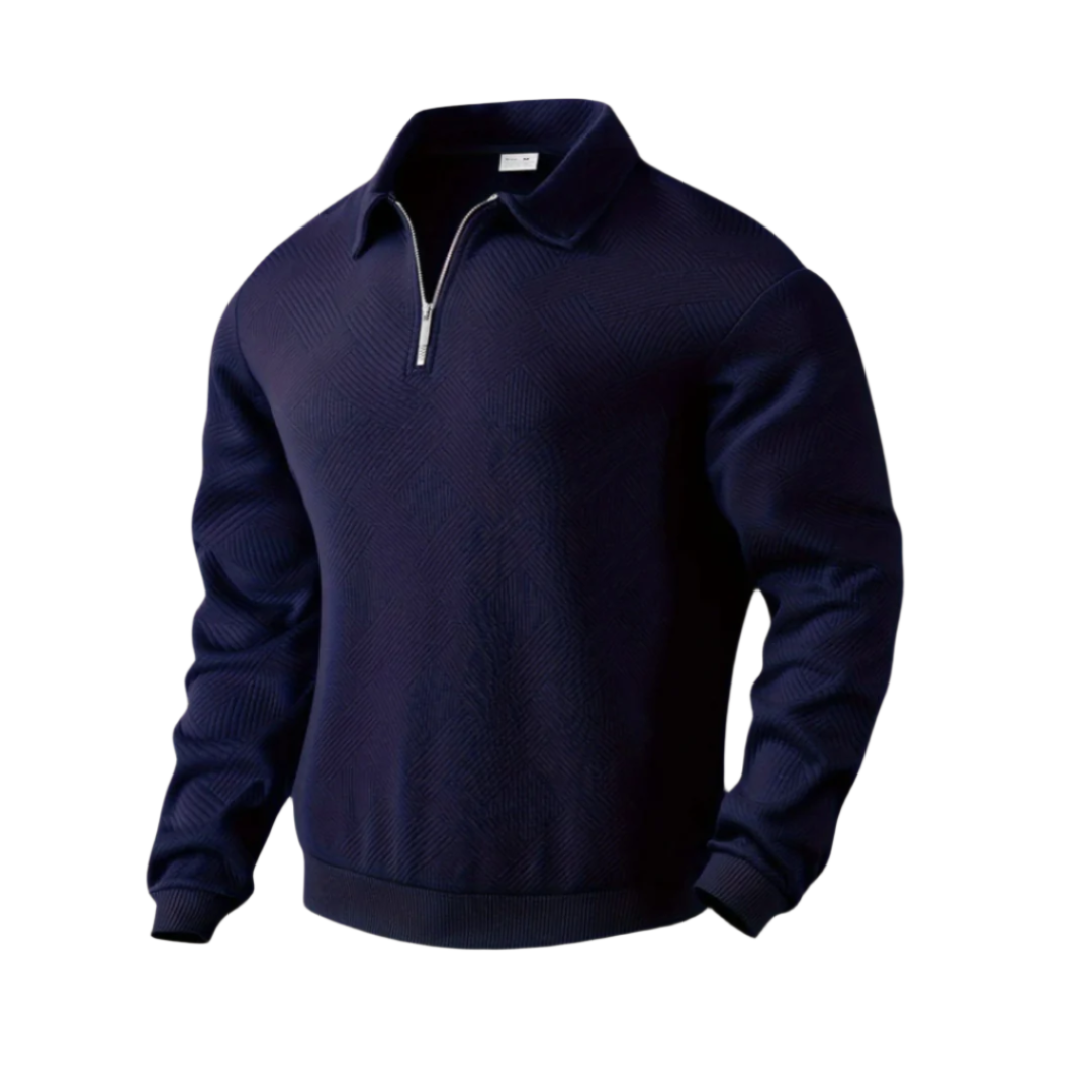 Warm Quarter Zip Knit Sweater for Men