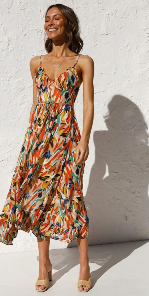 Comfortable Sleeveless Summer Midi Dress for Women