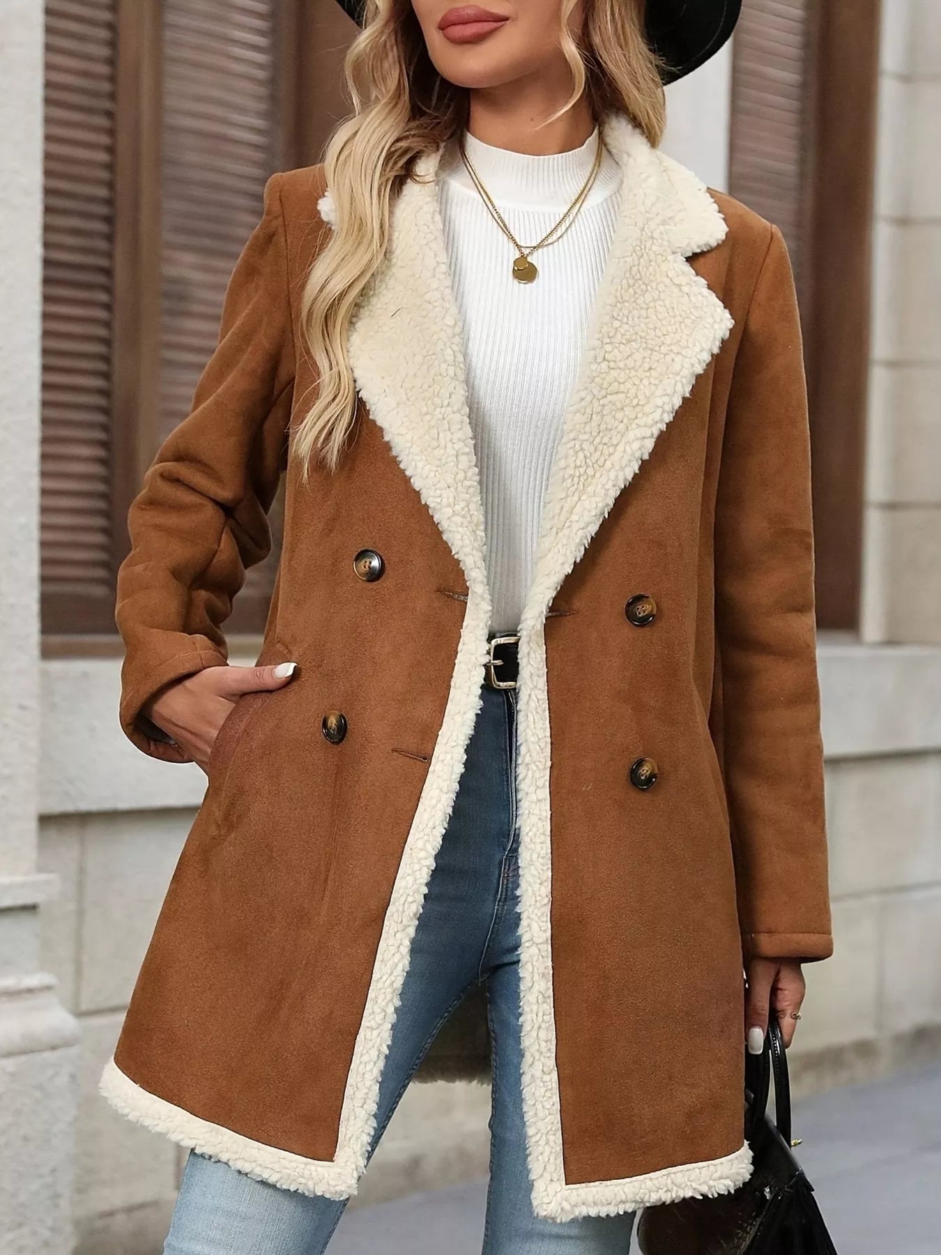 Warm Fleece Lined Button Jacket for Women - EasyApparels