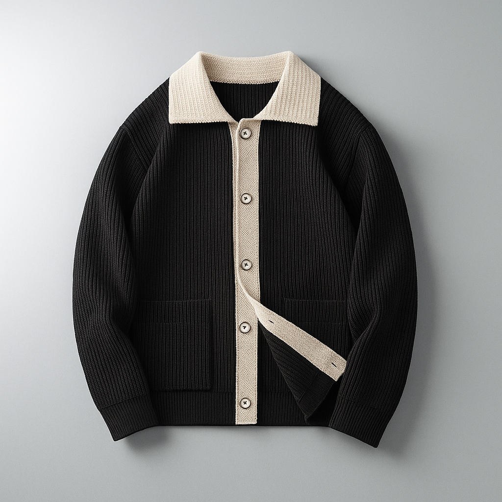 Warm Wool Crew Neck Jacket