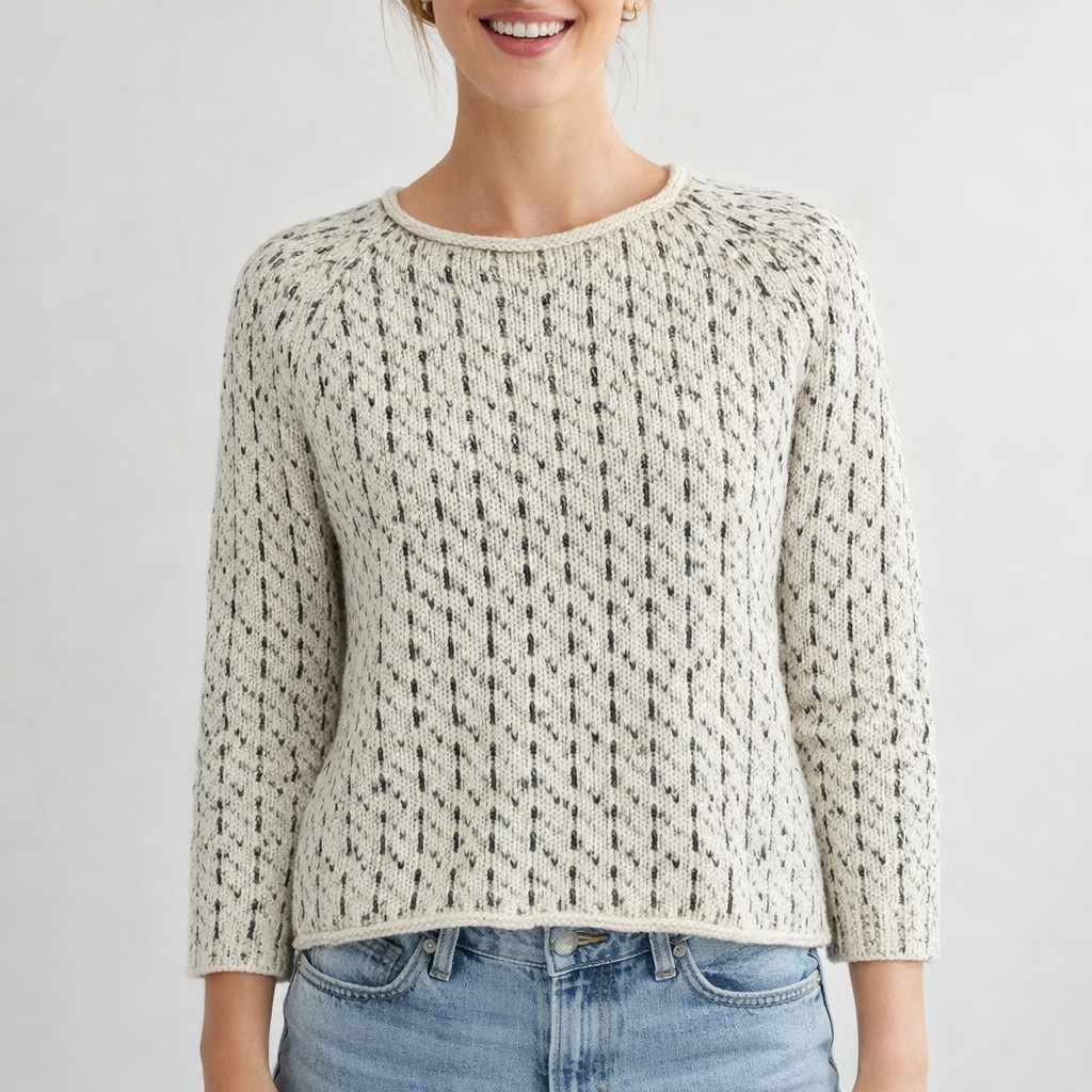 Soft Women's Long Sleeve Crew Neck Knit Sweater - Vossary