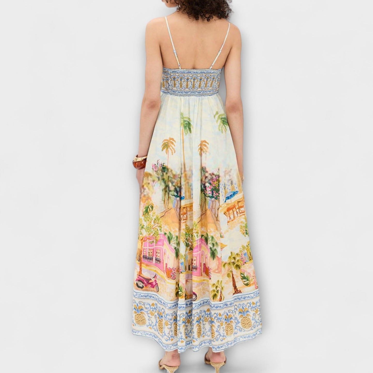 Vibrant Colorful Maxi Dress for Women Summer