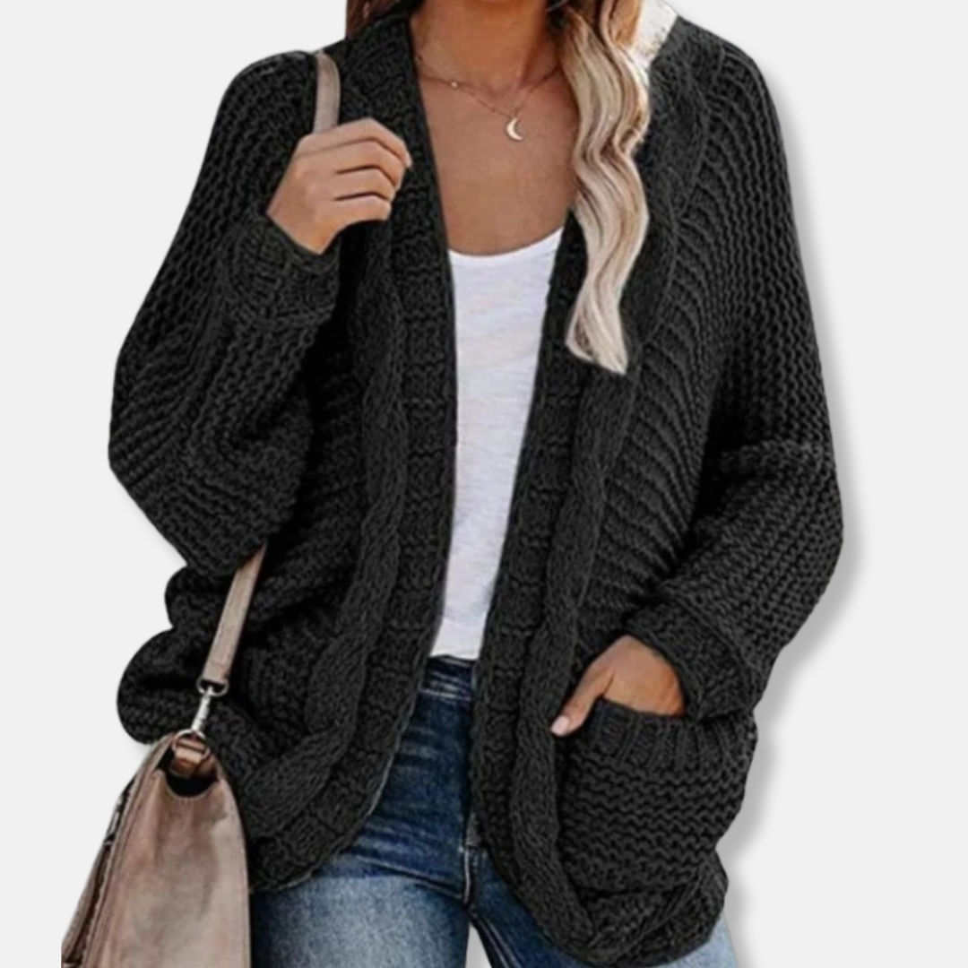 Soft Oversized Wool Open Front Cardigan