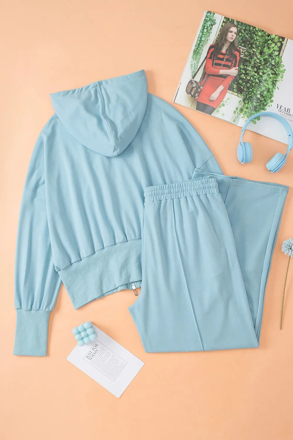 Sporty Tracksuit Jacket and Pants Set