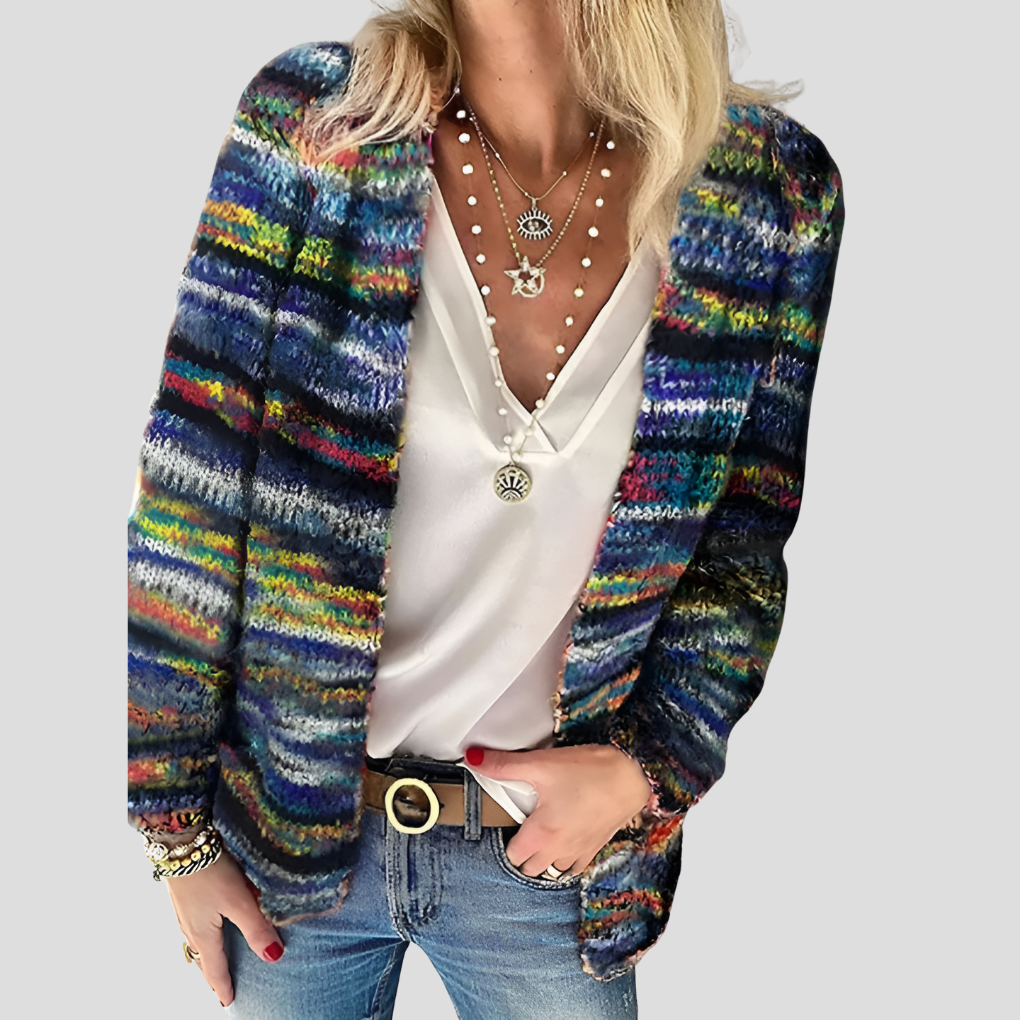 Cozy Multicolor Sweater Cardigan