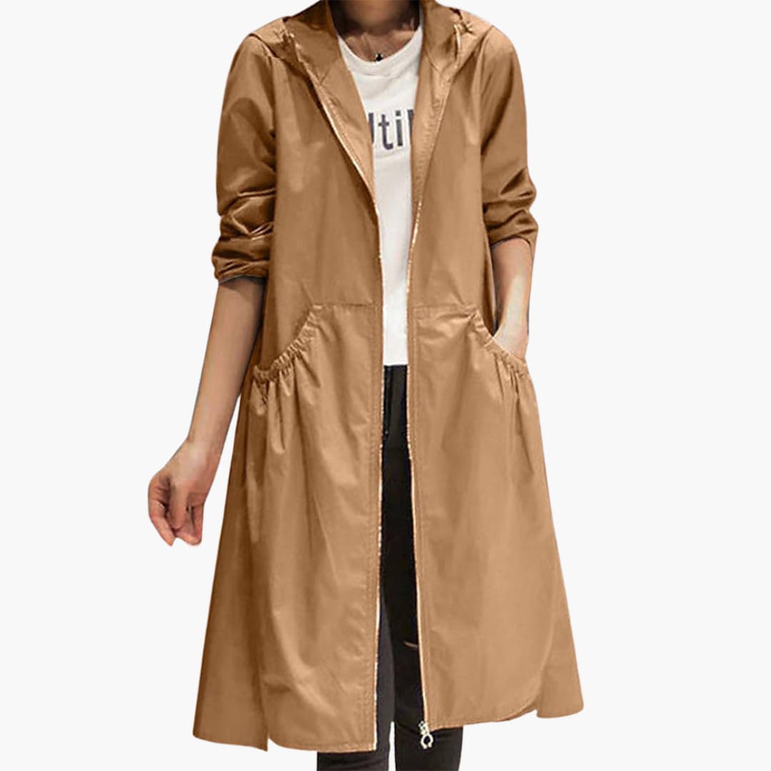 Ladies Water Resistant Parka Jacket with Zip
