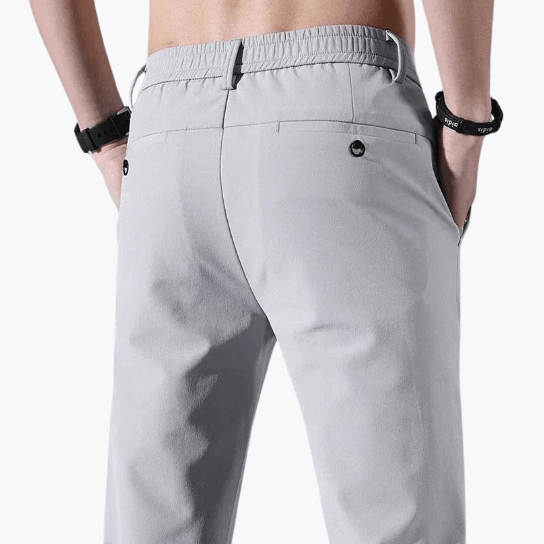 Comfortable Fit Men's Stretch Zip Pants