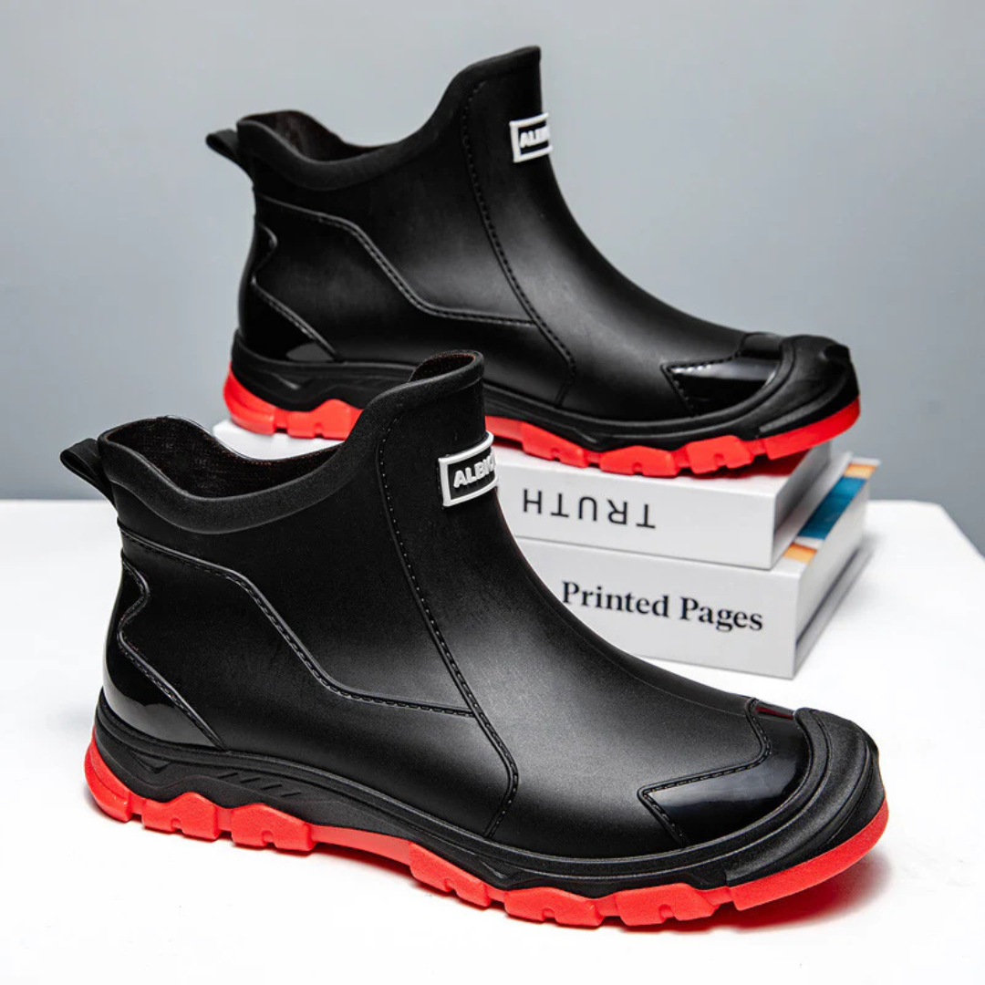 Waterproof Ankle Boots for Men with Grip Sole