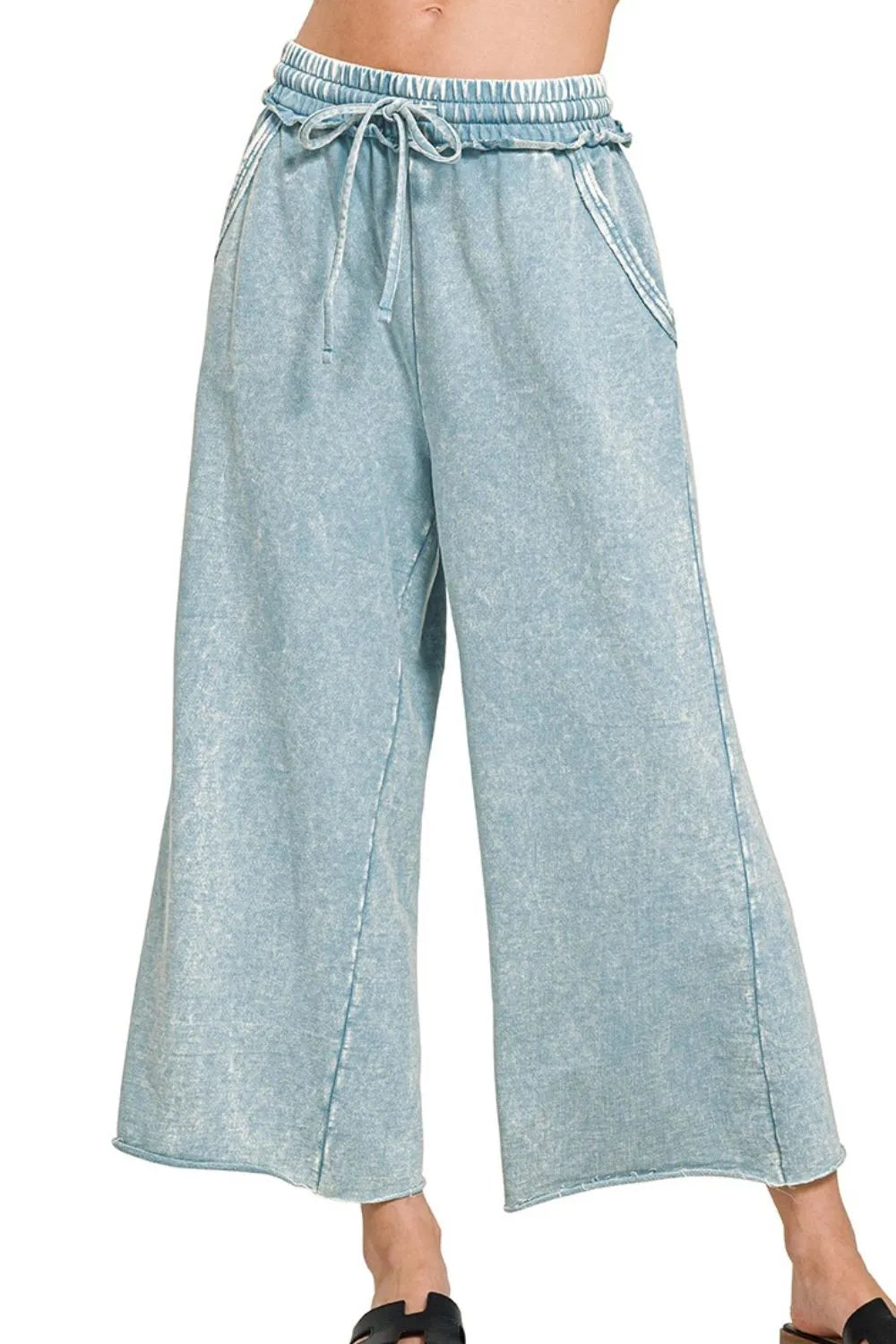 Comfortable Relaxed Fit Palazzo Pants With Pockets - EasyApparels