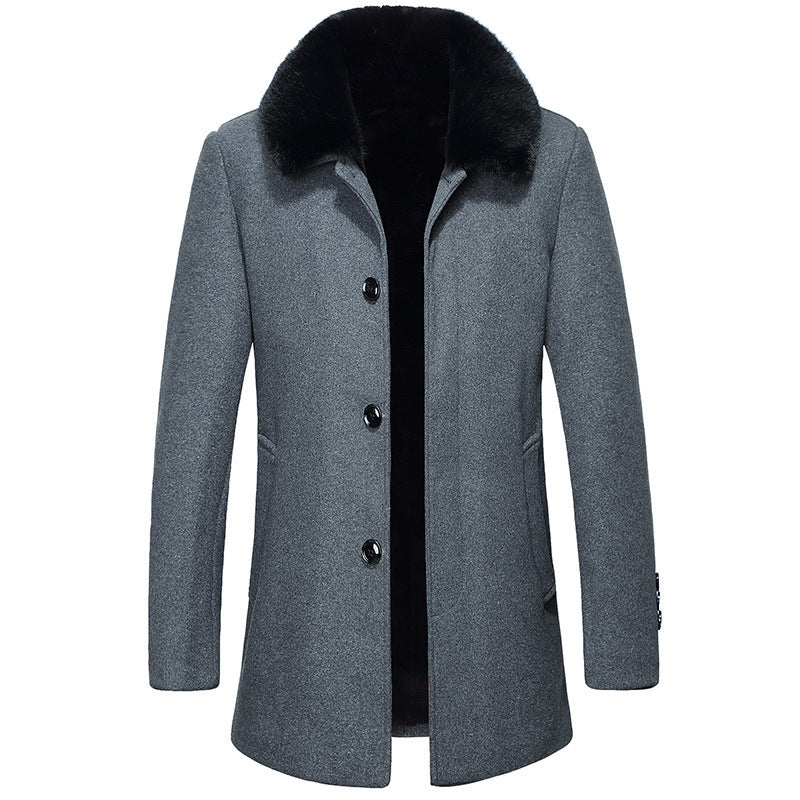 Classic Men's Winter Wool Overcoat