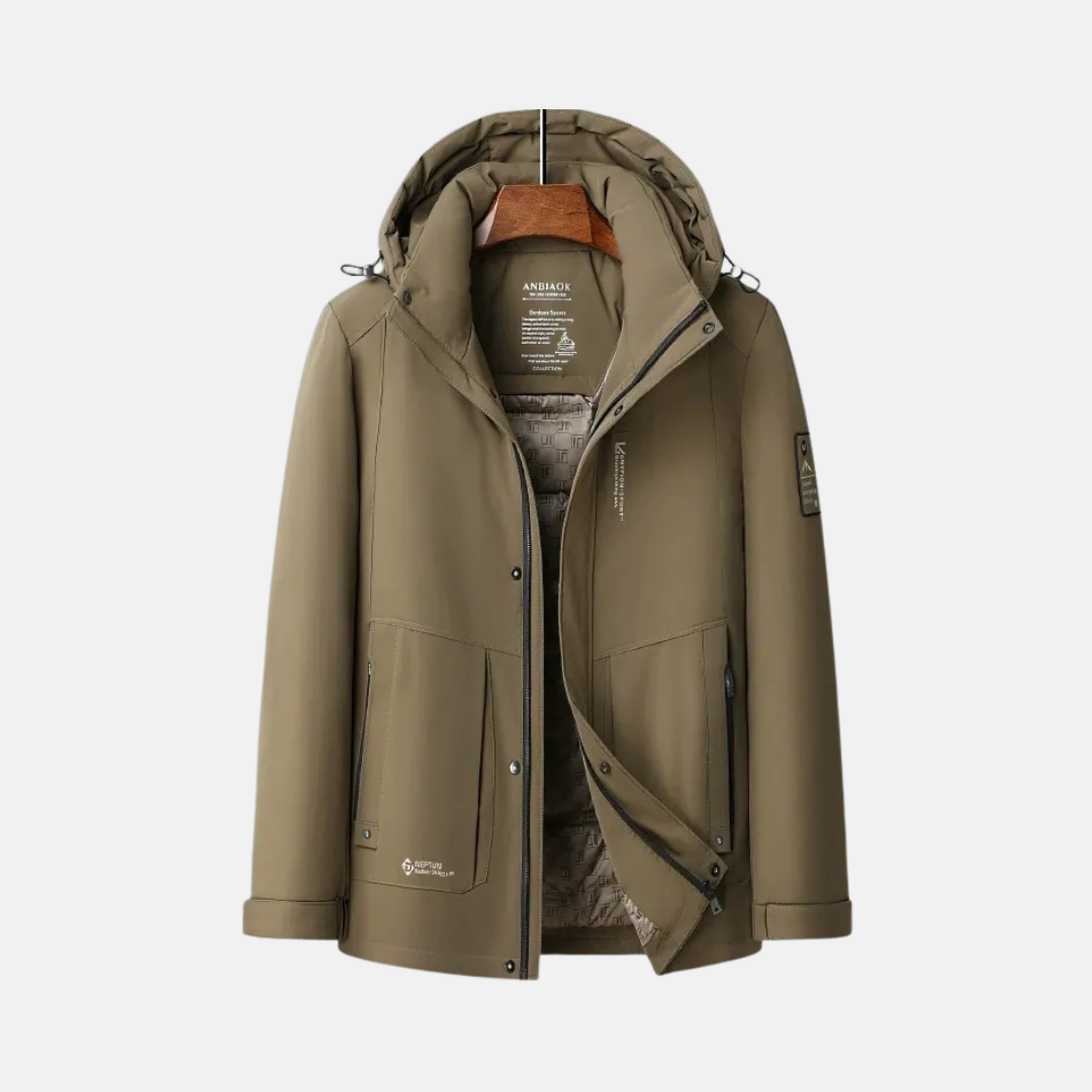 Warm Hooded Down Parka | Insulated Pockets Jacket