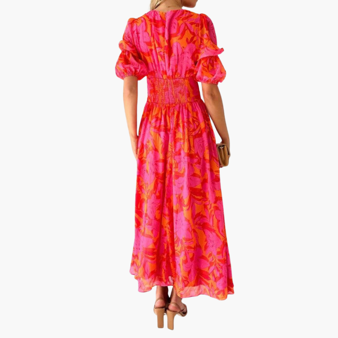 Beautiful Long V Neck Dress for Ladies