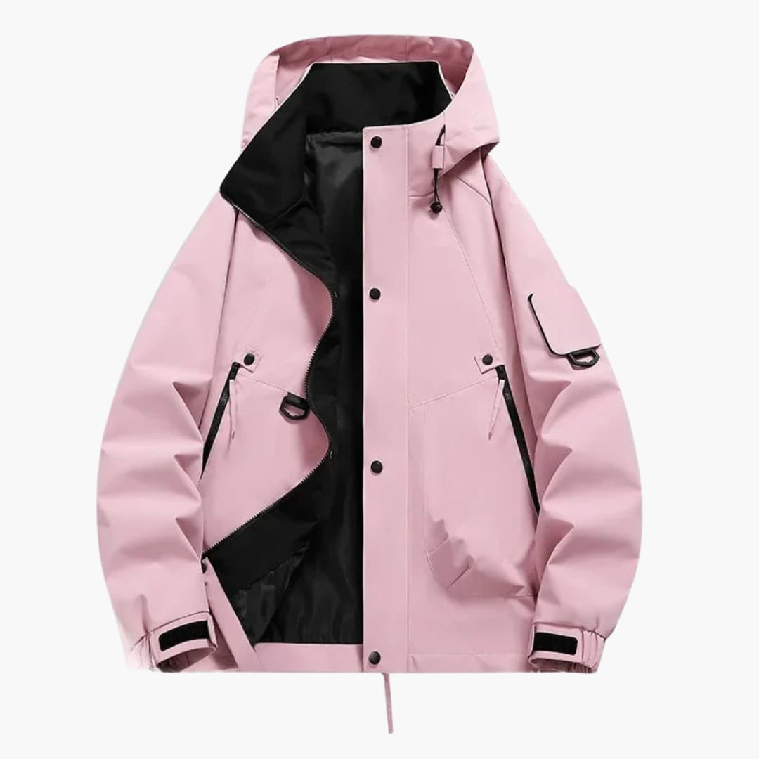 Waterproof Ski Parka with Hood and Insulated Pockets
