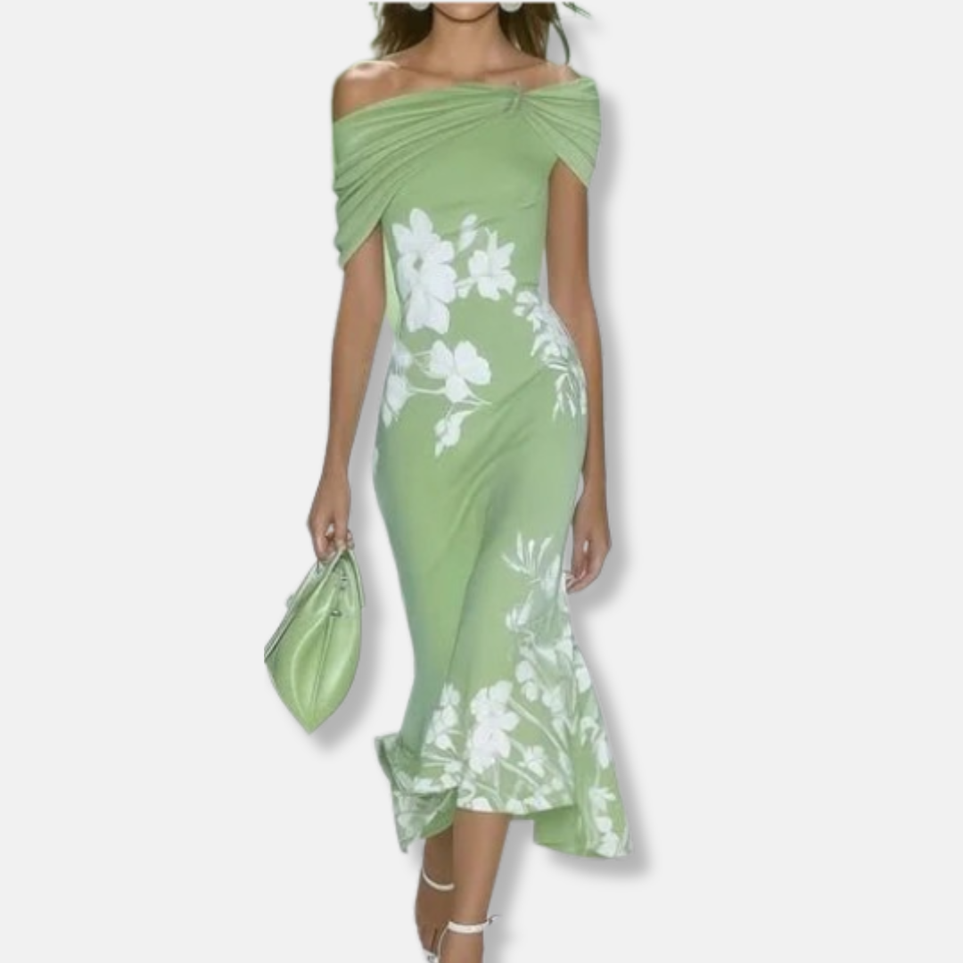 Chic Off Shoulder Floral Dress
