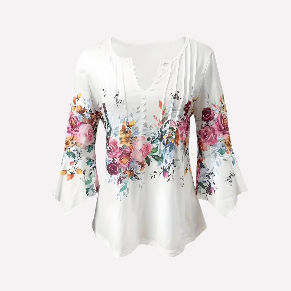 Ladies Elegant Flower Top - Vossary