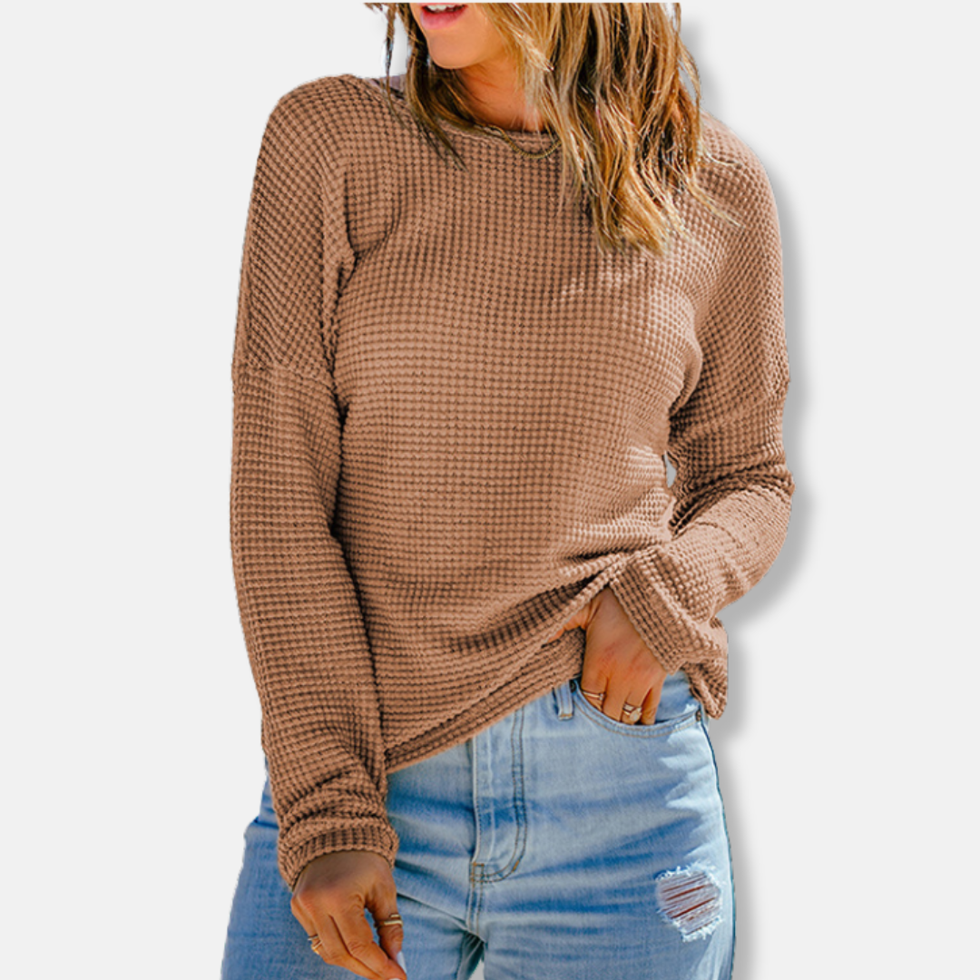 Soft Cotton Crew Neck Casual Top