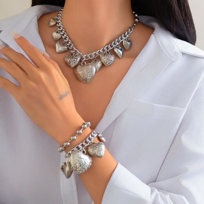Lovely Heart Jewelry Set