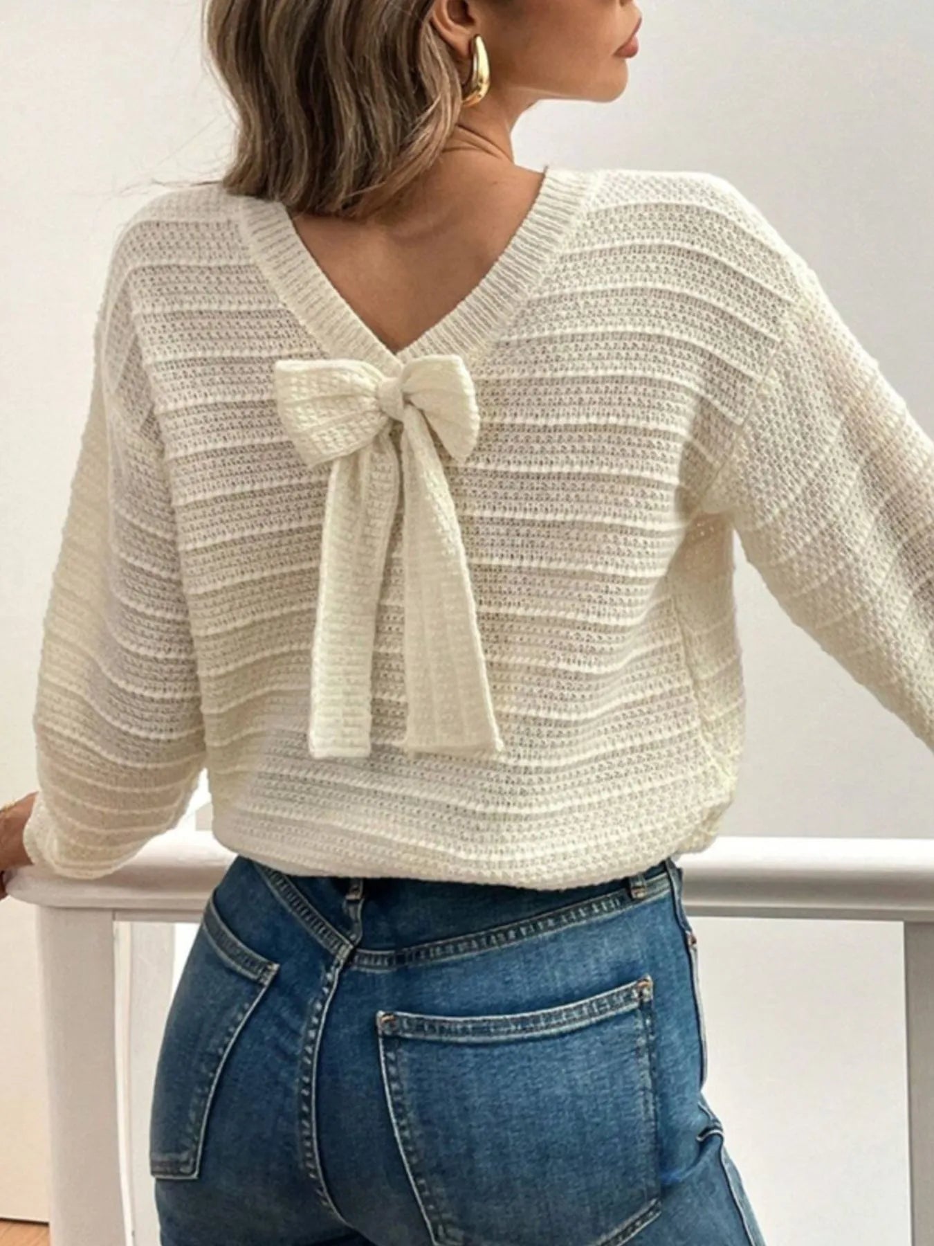 Casual Crew Neck Sweater Top - EasyApparels