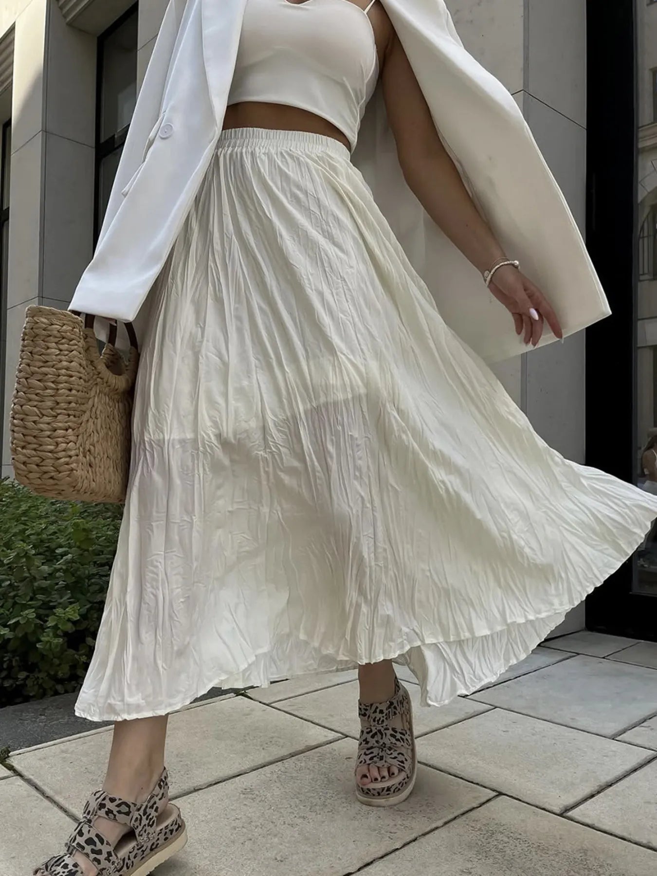 Flared Stretch Waist Mini Skirt