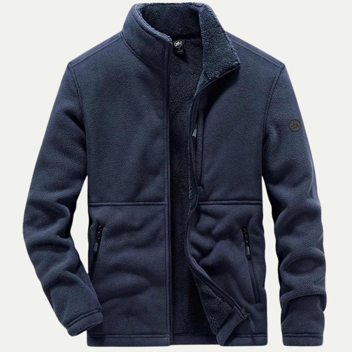 Warm Mens Fleece Zip Up Jacket with Pockets