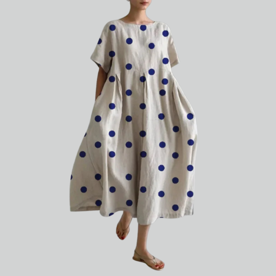 Casual Women's Short Sleeve Flowy Maxi Dress