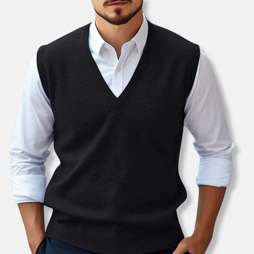 Classic Crew Neck Knit Vest