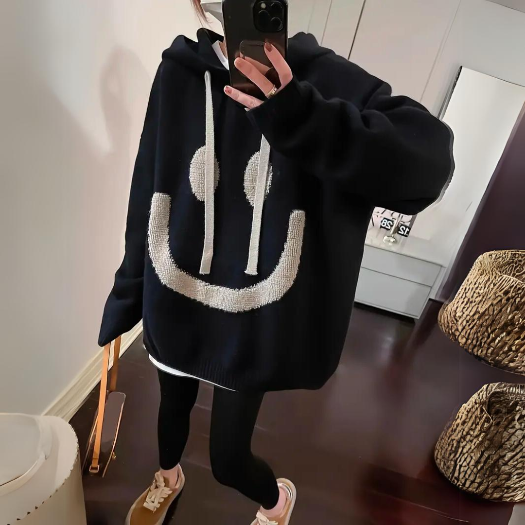 Soft Comfortable Women's Large Hooded Sweater