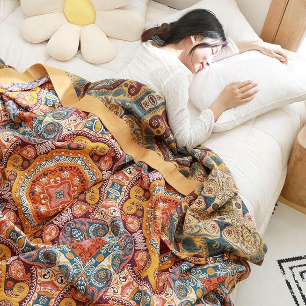 Colorful Double Sided Throw Blanket