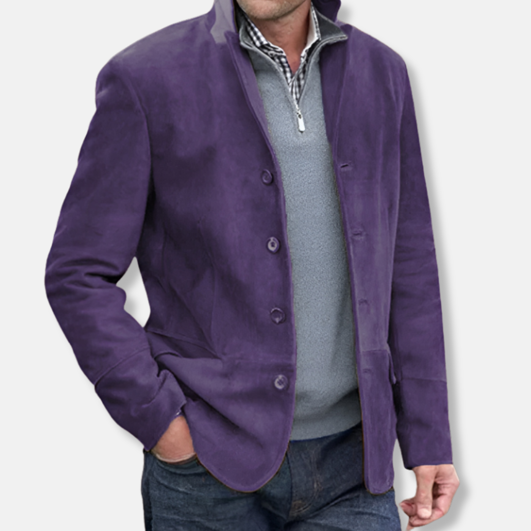 Classic Fit Soft Mens Jacket with Button Front