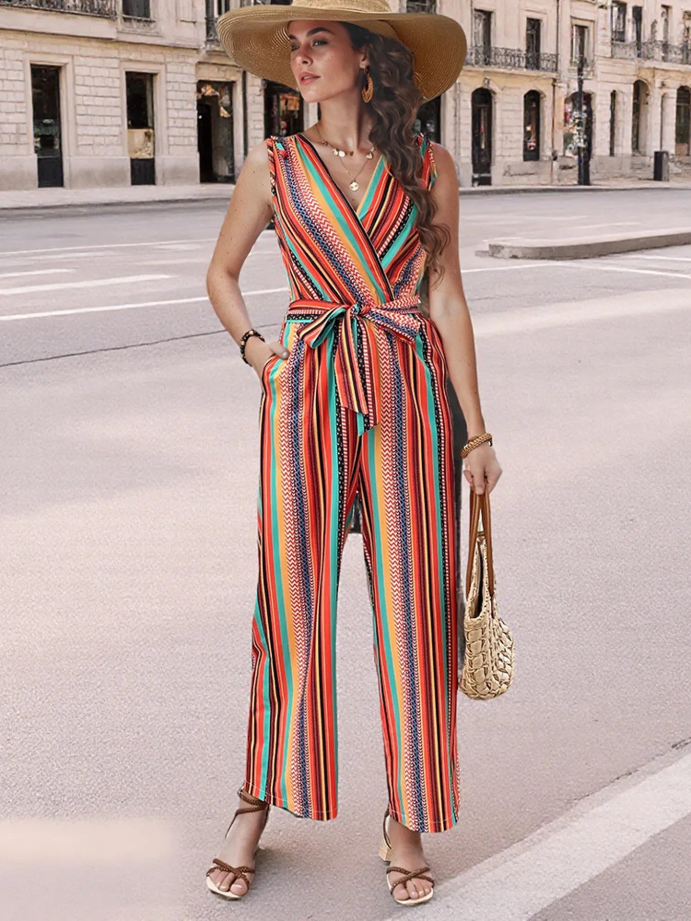 Colorful Summer Tank Jumpsuit - EasyApparels
