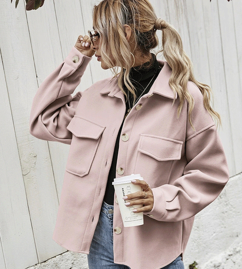 Cozy Women's Oversized Jacket with Big Pockets