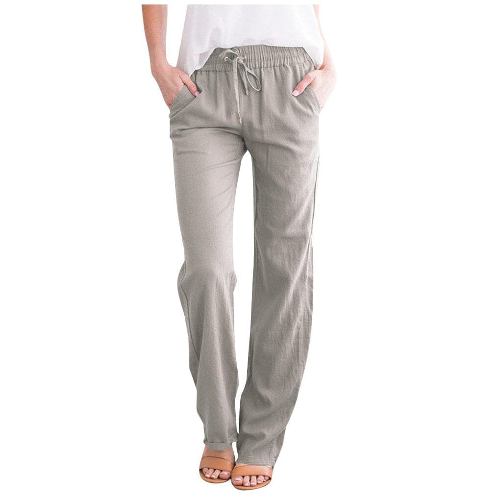 Comfortable Linen Loose Fit Drawstring Pants