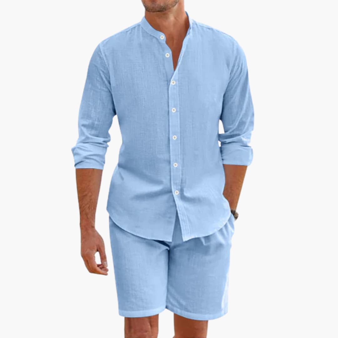 Lightweight Breathable Linen Suit Set for Men