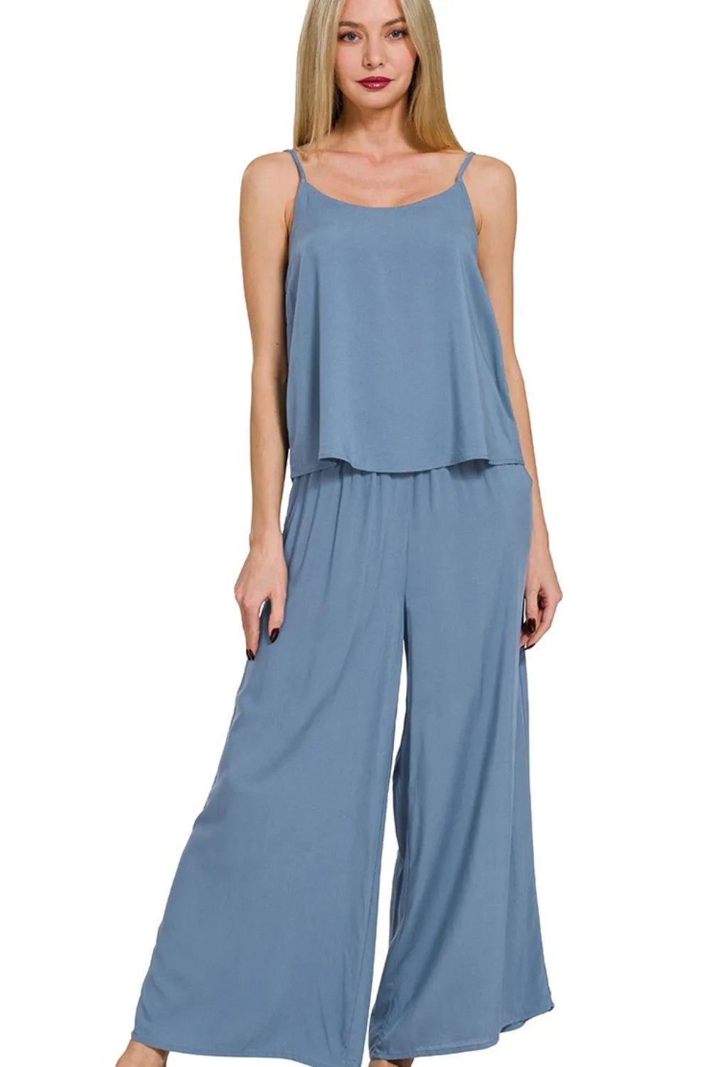 Boho Chic Lace Camisole Pants Set - EasyApparels