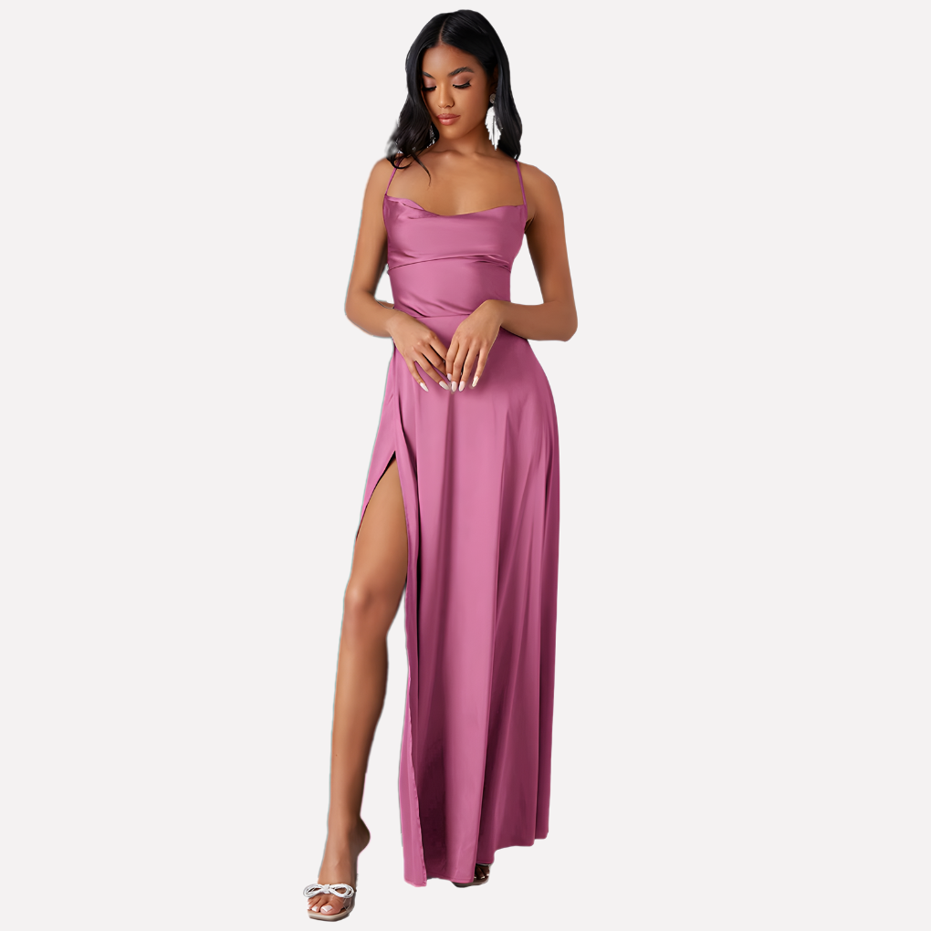 Sleeveless Flowy Maxi Dress with High Side Split