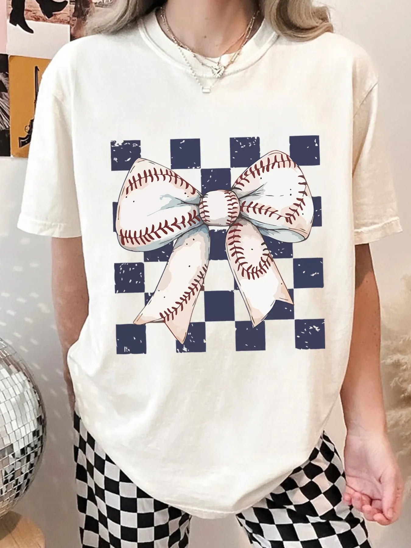 Classic Plaid Pattern Casual Tee Shirt - EasyApparels