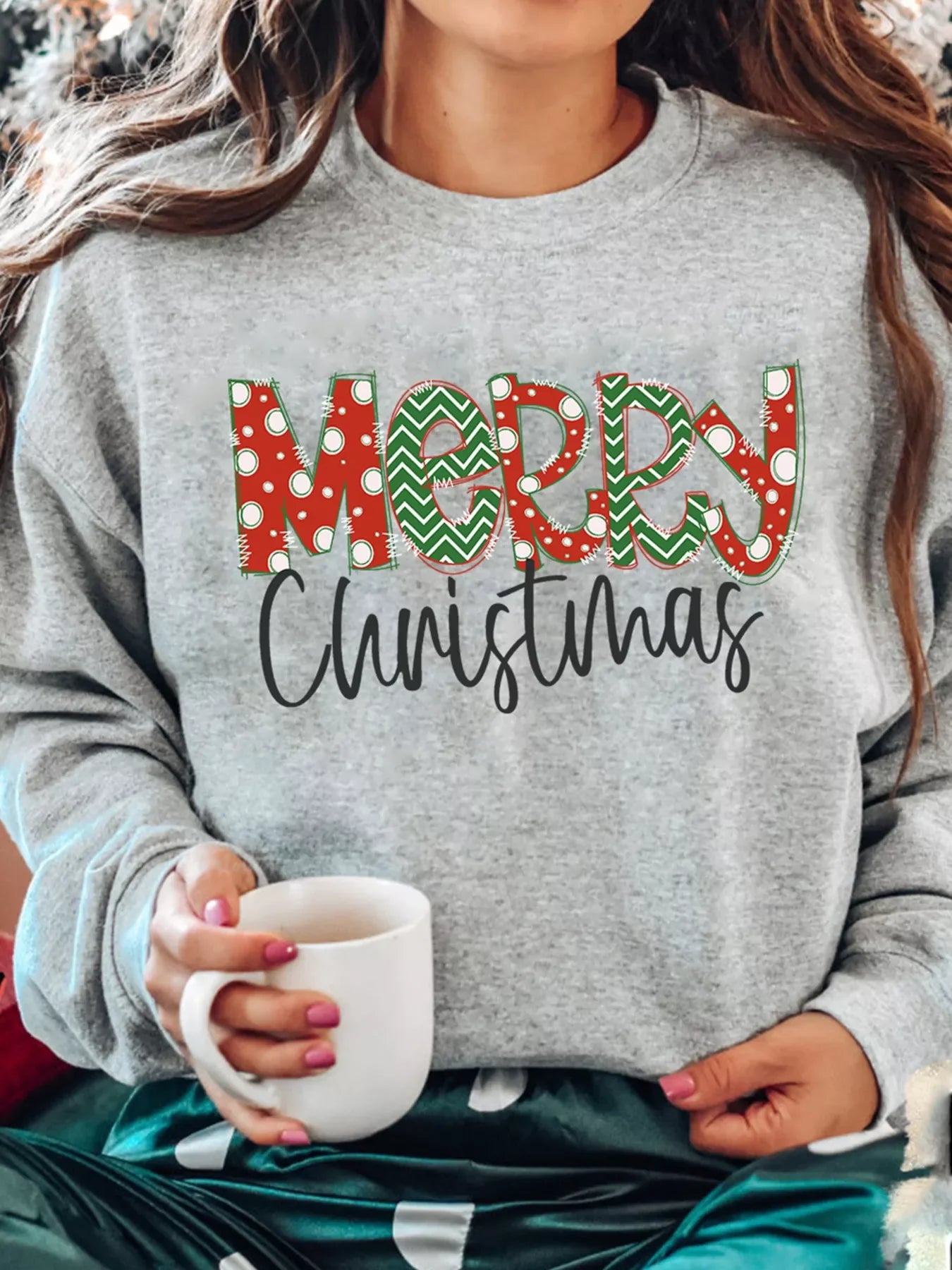 Fun Holiday Cheer Graphic Sweatshirt - EasyApparels