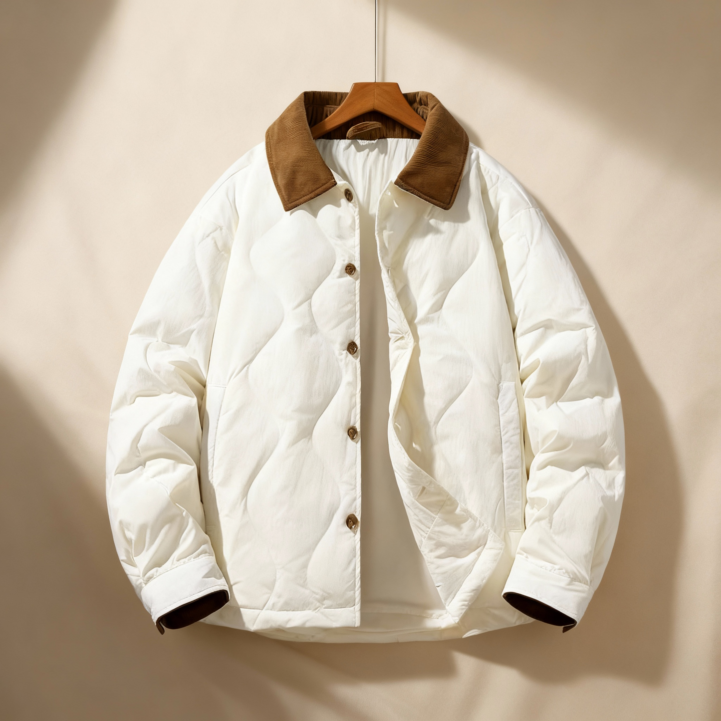 Rugged Textured Quilted Coat